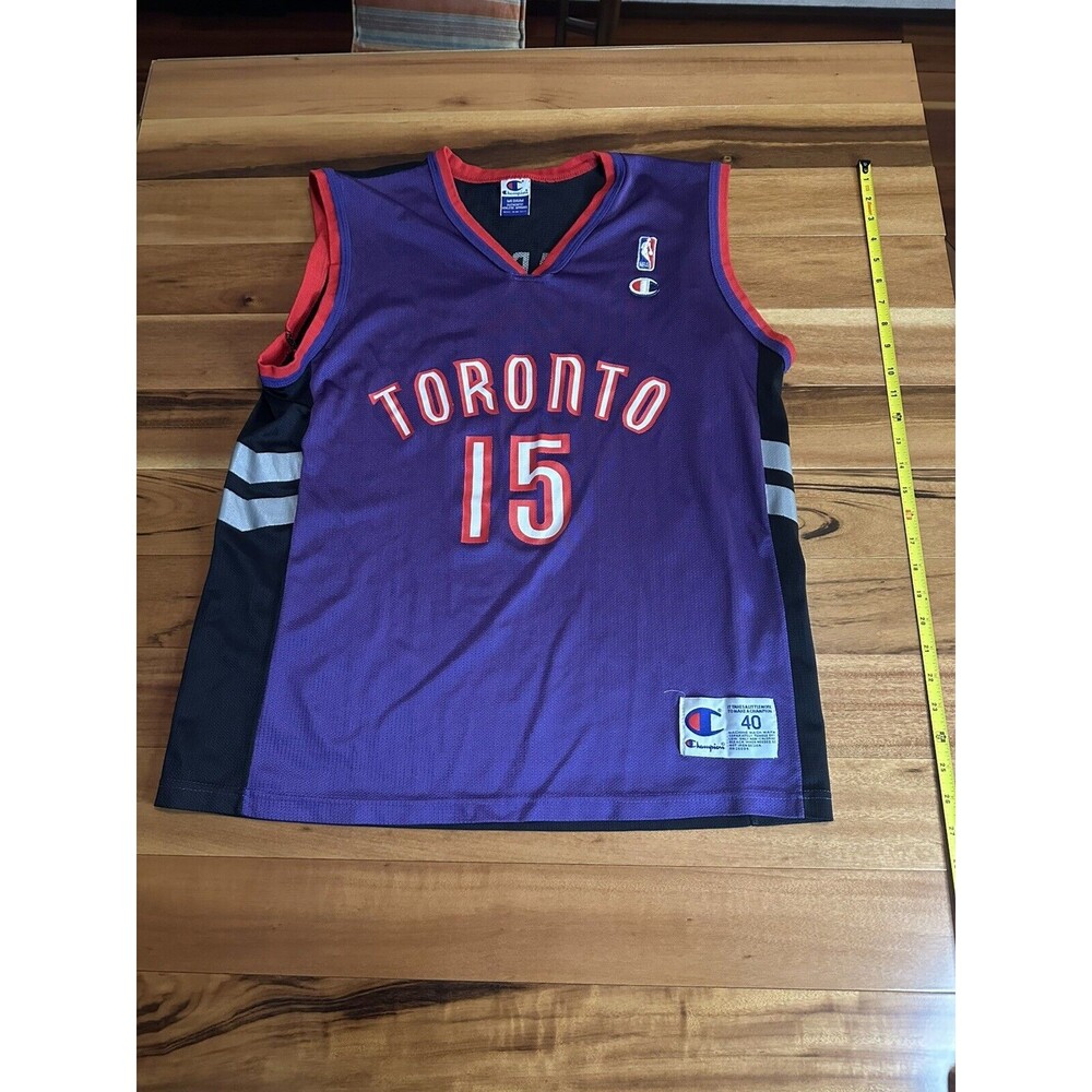 Vintage Champion Toronto Raptors Vince Carter #15 NBA Men's Size 40 Jersey